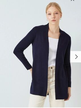 John Lewis & Partners - Edge Longline Cardigan in Emerald